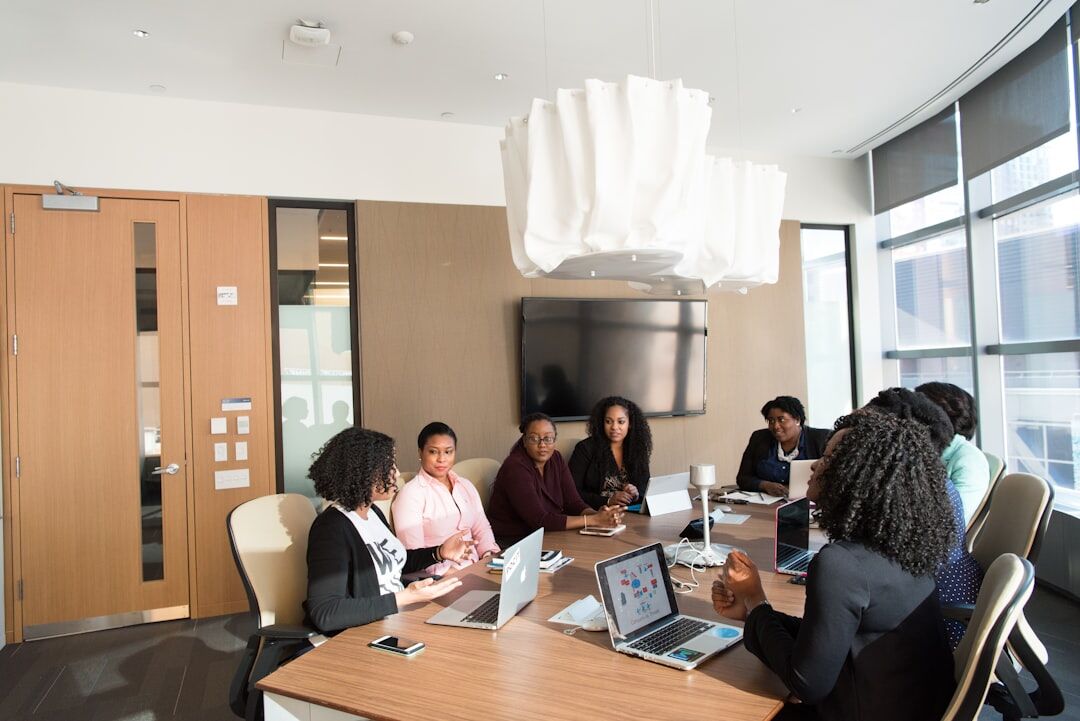 people discussing in a meeting
